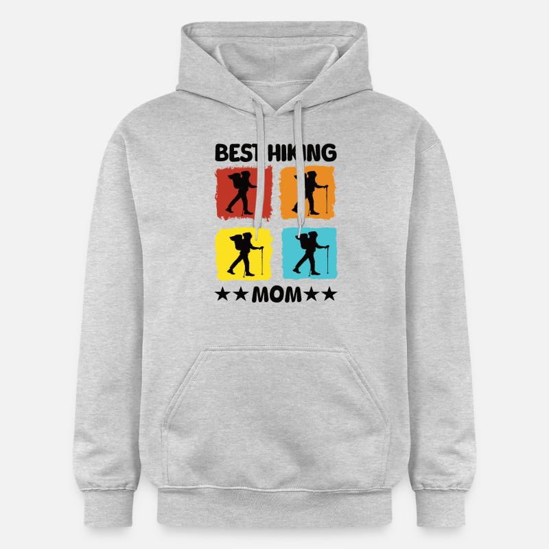 Meilleure maman randonneuse - Sweat à capuche Softstyle® Gildan Unisexe - gris clair chiné