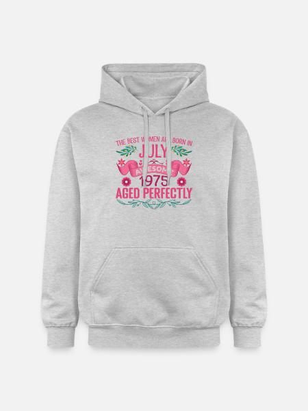 July 1975 Birthday Woman July 1975 - Gildan Unisex Softstyle® Midweight Hoodie - light heather grey