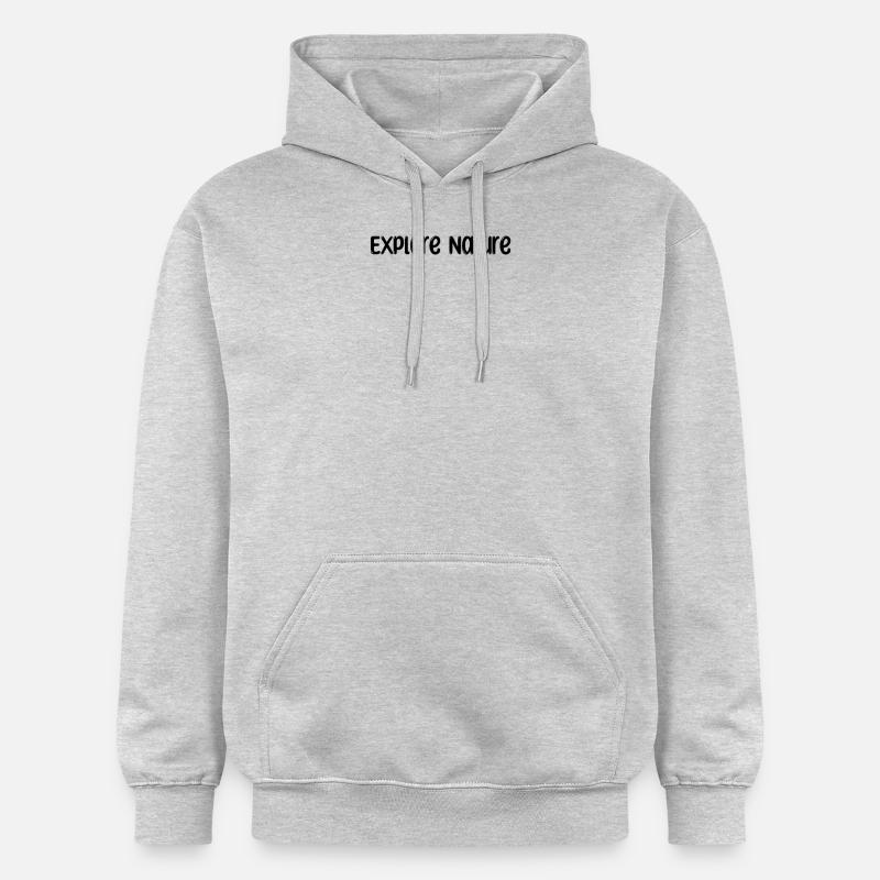 Camping - Explorez la nature - Sweat à capuche Softstyle® Gildan Unisexe - gris clair chiné