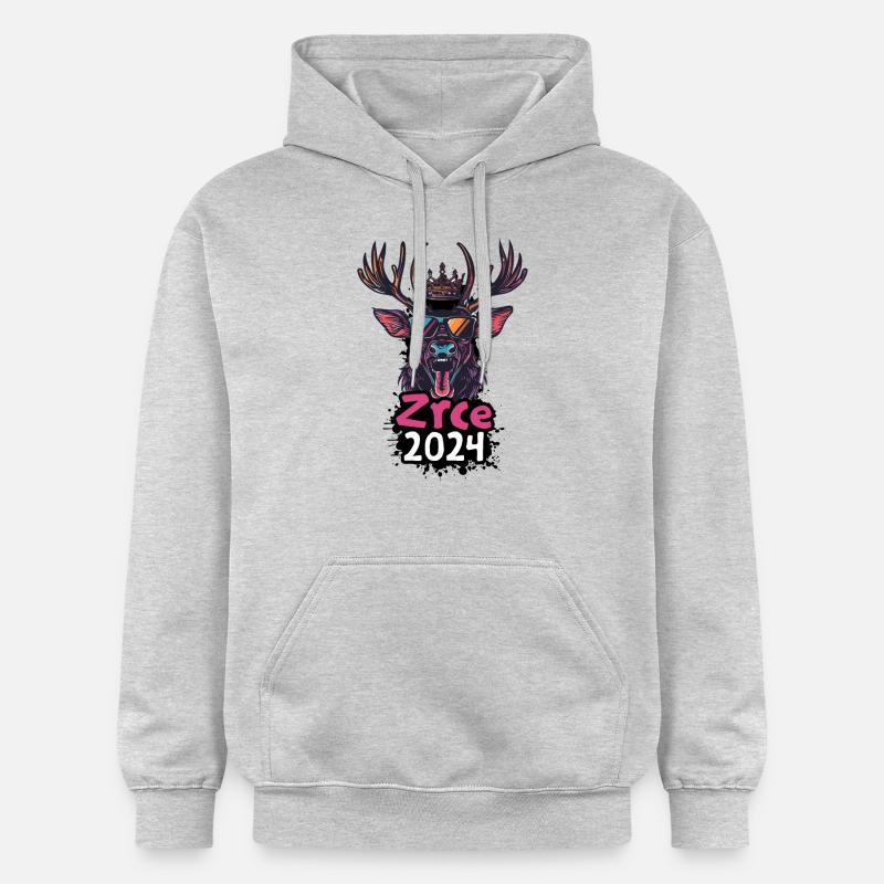 Zrce 2024 Hirsch - Sweat à capuche Softstyle® Gildan Unisexe - gris clair chiné