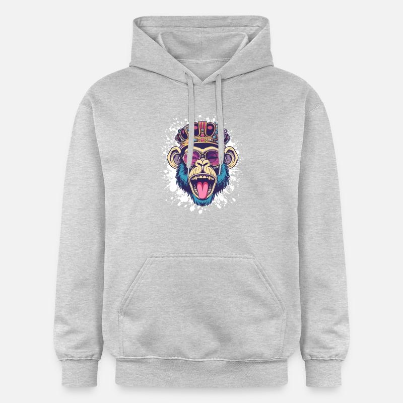 Bande dessinée Singe - Sweat à capuche Softstyle® Gildan Unisexe - gris clair chiné