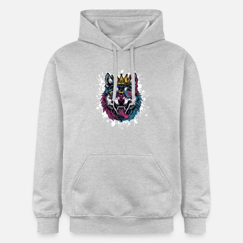 Wolf Comic - Gildan Unisex Softstyle® Midweight Hoodie - light heather grey
