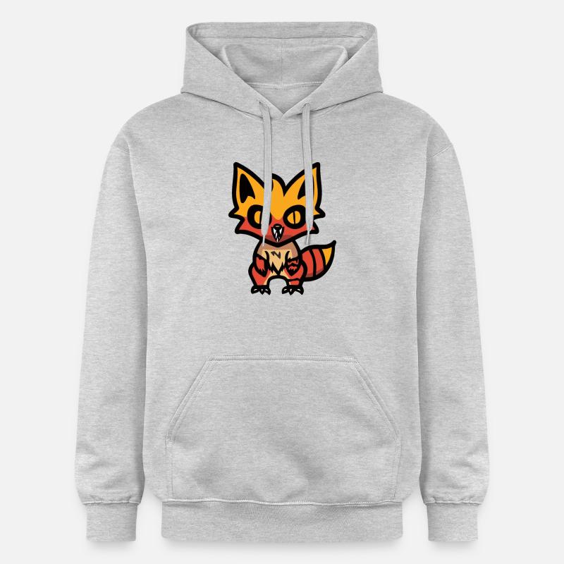 Bande dessinée d’Halloween Fox - Sweat à capuche Softstyle® Gildan Unisexe - gris clair chiné