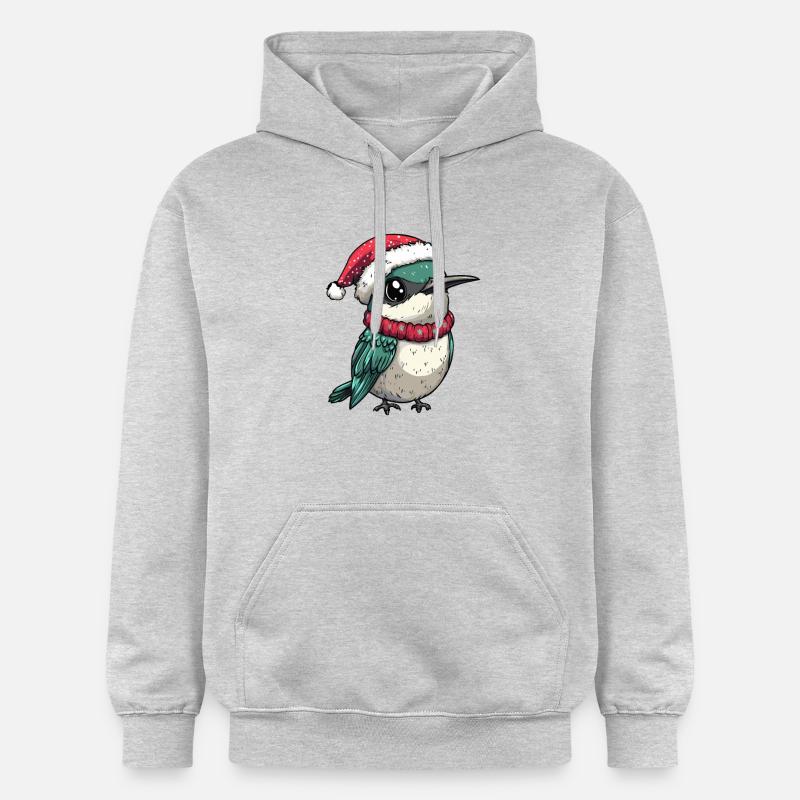 colibri oiseau Noël - Sweat à capuche Softstyle® Gildan Unisexe - gris clair chiné