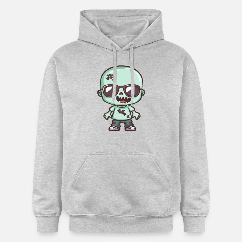 Zombie Halloween - Sweat à capuche Softstyle® Gildan Unisexe - gris clair chiné