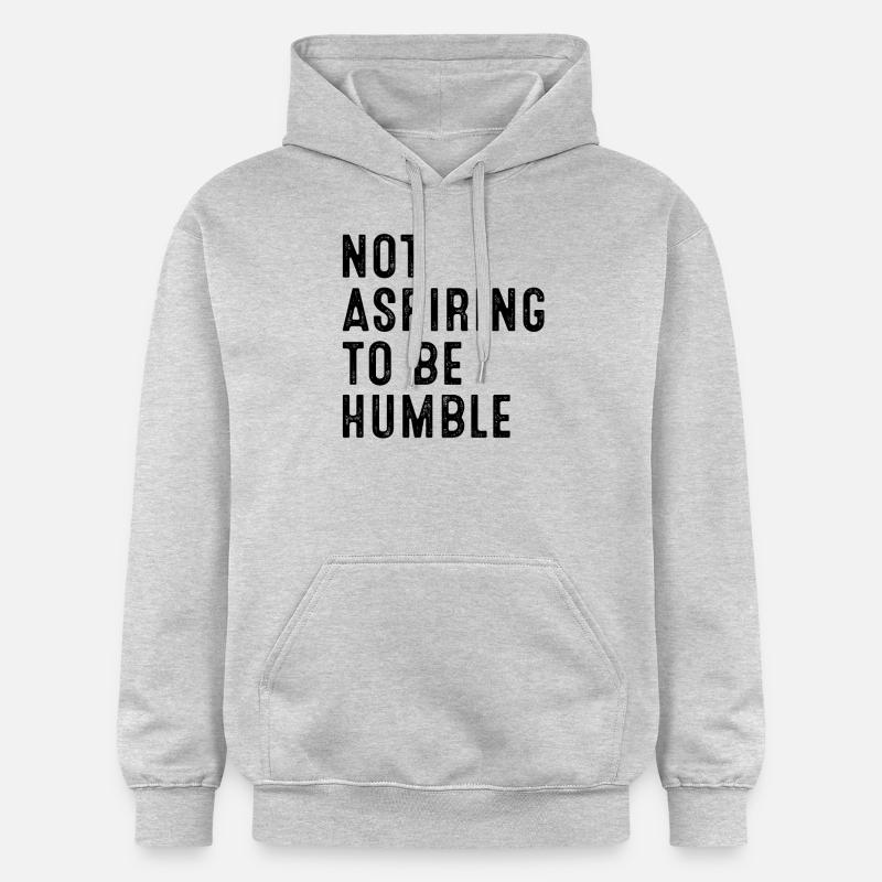 Ne pas aspirer à l’humilité - Sweat à capuche Softstyle® Gildan Unisexe - gris clair chiné