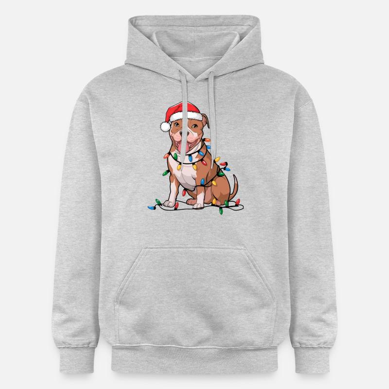 American Terrier Noël Noël - Sweat à capuche Softstyle® Gildan Unisexe - gris clair chiné