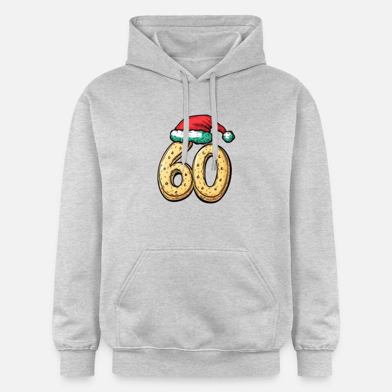 60 Numéro Noël - Sweat à capuche Softstyle® Gildan Unisexe - gris clair chiné