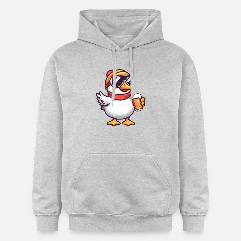 Bière Goose Ski - Sweat à capuche Softstyle® Gildan Unisexe - gris clair chiné