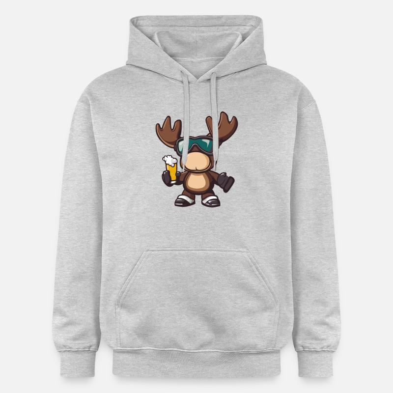 Bière Moose Ski - Sweat à capuche Softstyle® Gildan Unisexe - gris clair chiné
