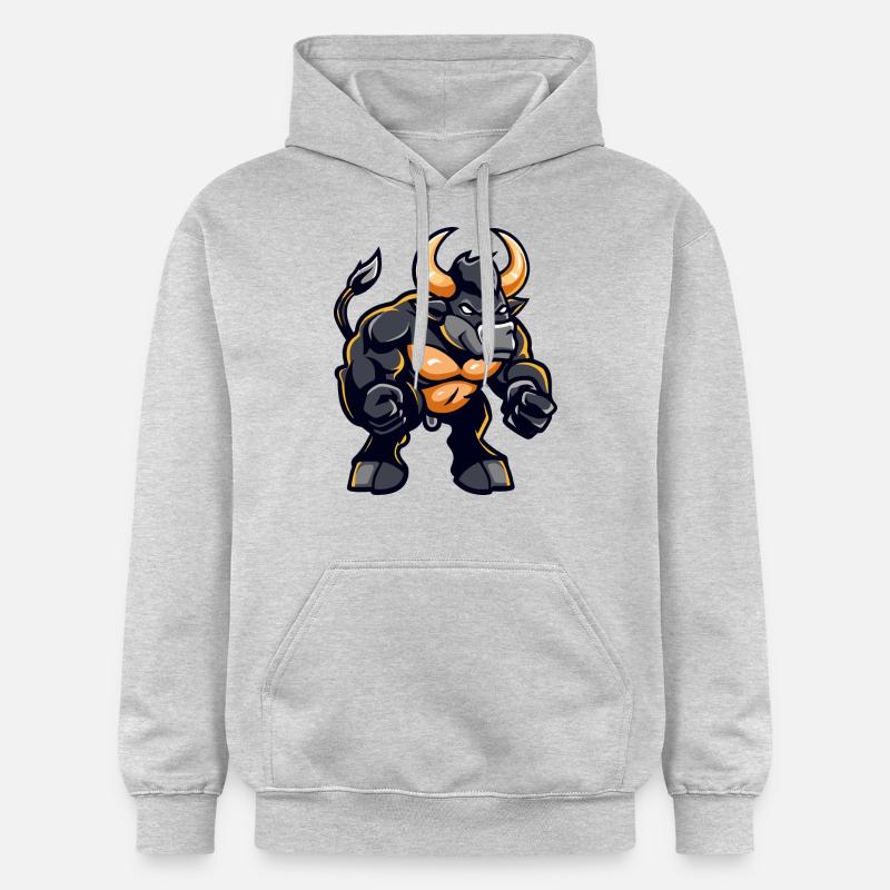 Taureau Bande dessinée - Sweat à capuche Softstyle® Gildan Unisexe - gris clair chiné