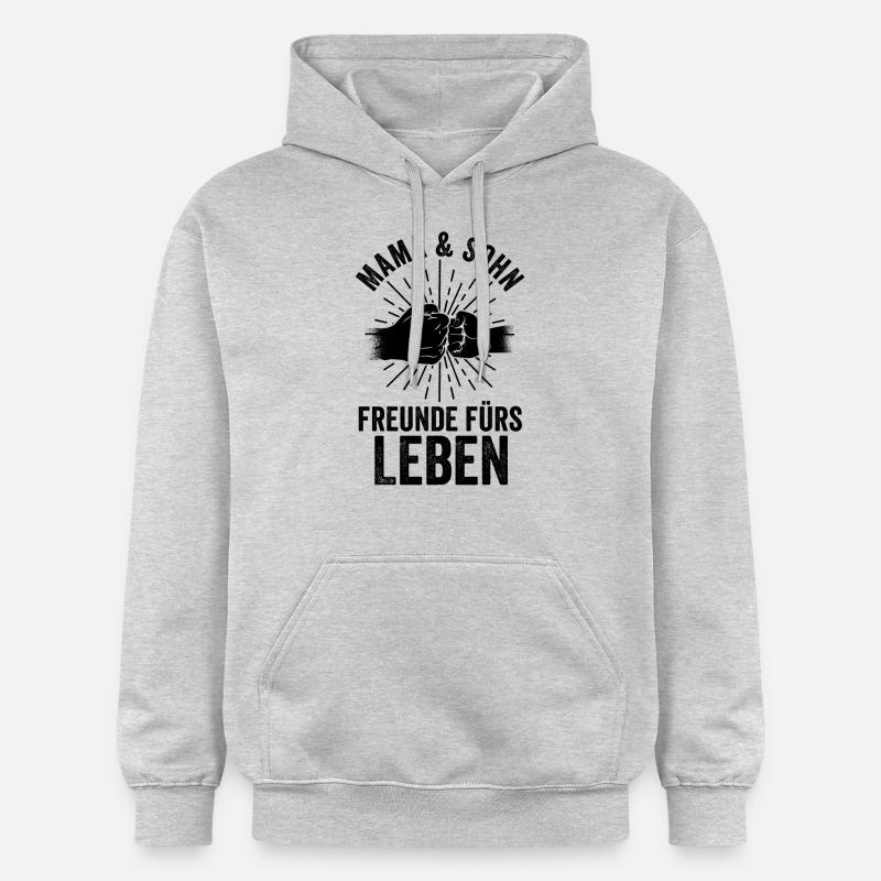Mère, mère et fils - Sweat à capuche Softstyle® Gildan Unisexe - gris clair chiné