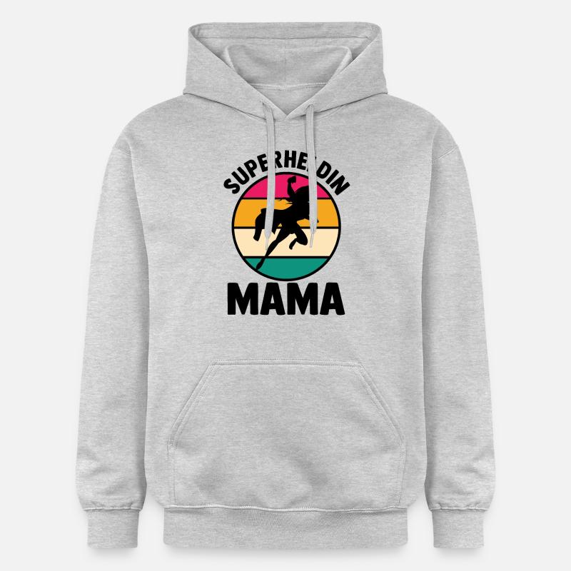 Mutter Superheldin Mama - Gildan Unisex Softstyle® Midweight Hoodie - Hellgrau meliert