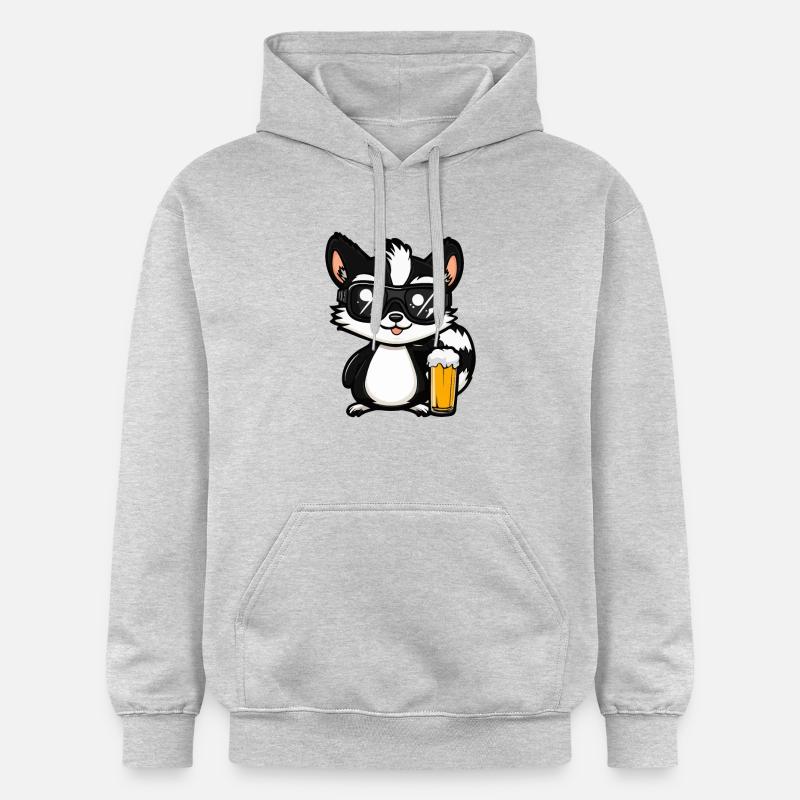 Skunk Ski Bière - Sweat à capuche Softstyle® Gildan Unisexe - gris clair chiné