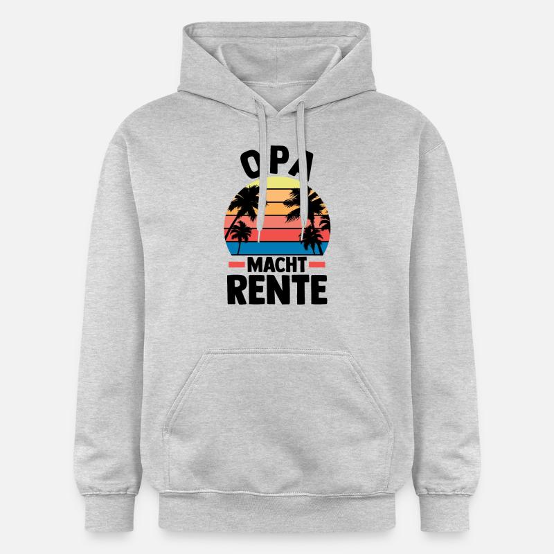 Vacances Vacancier Grand-père Papy - Sweat à capuche Softstyle® Gildan Unisexe - gris clair chiné