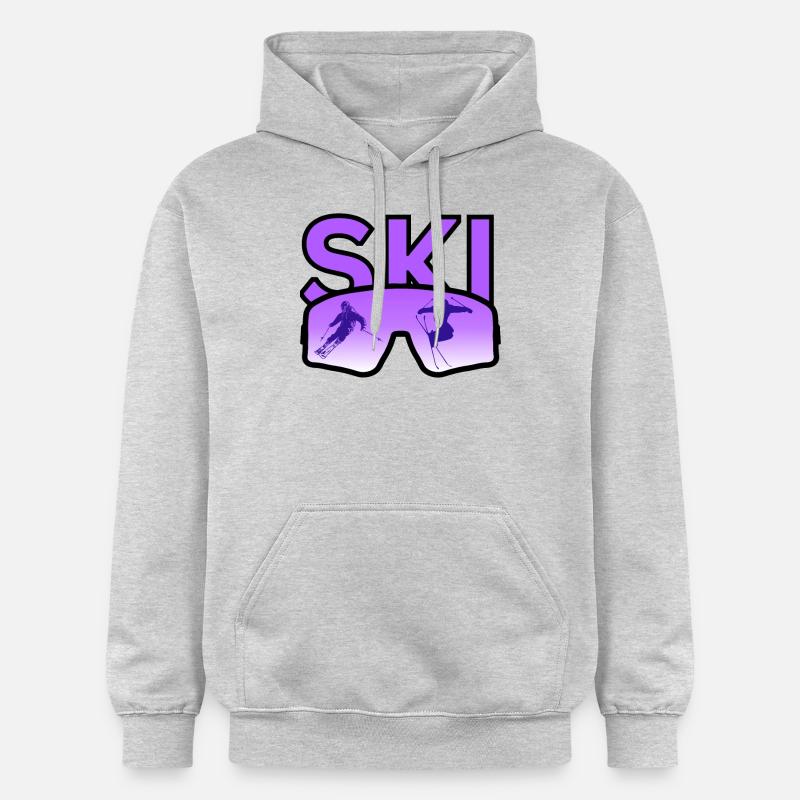 Ski - Sweat à capuche Softstyle® Gildan Unisexe - gris clair chiné