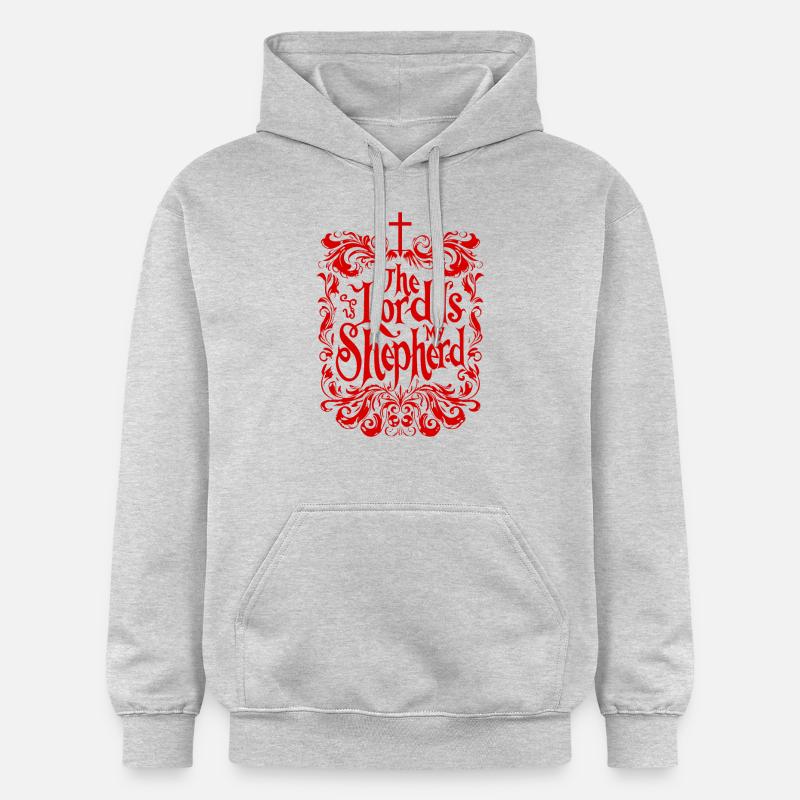 Verset biblique Jésus Psaume 23 - Sweat à capuche Softstyle® Gildan Unisexe - gris clair chiné