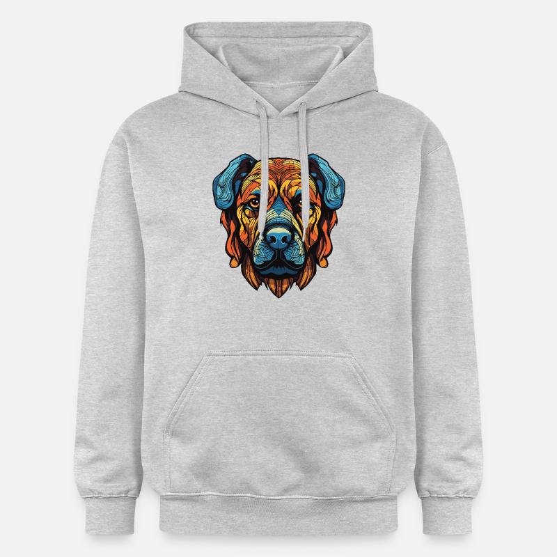 Portrait de chien Kangal - Sweat à capuche Softstyle® Gildan Unisexe - gris clair chiné