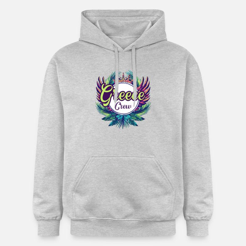 Vacances Équipage Grèce - Sweat à capuche Softstyle® Gildan Unisexe - gris clair chiné