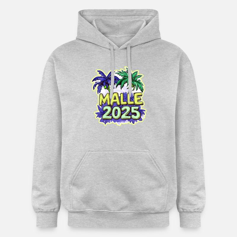 Malle 2025 Vacances - Sweat à capuche Softstyle® Gildan Unisexe - gris clair chiné
