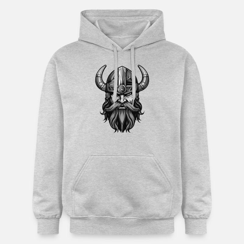 Guerrier viking Valhalla Odin - Sweat à capuche Softstyle® Gildan Unisexe - gris clair chiné