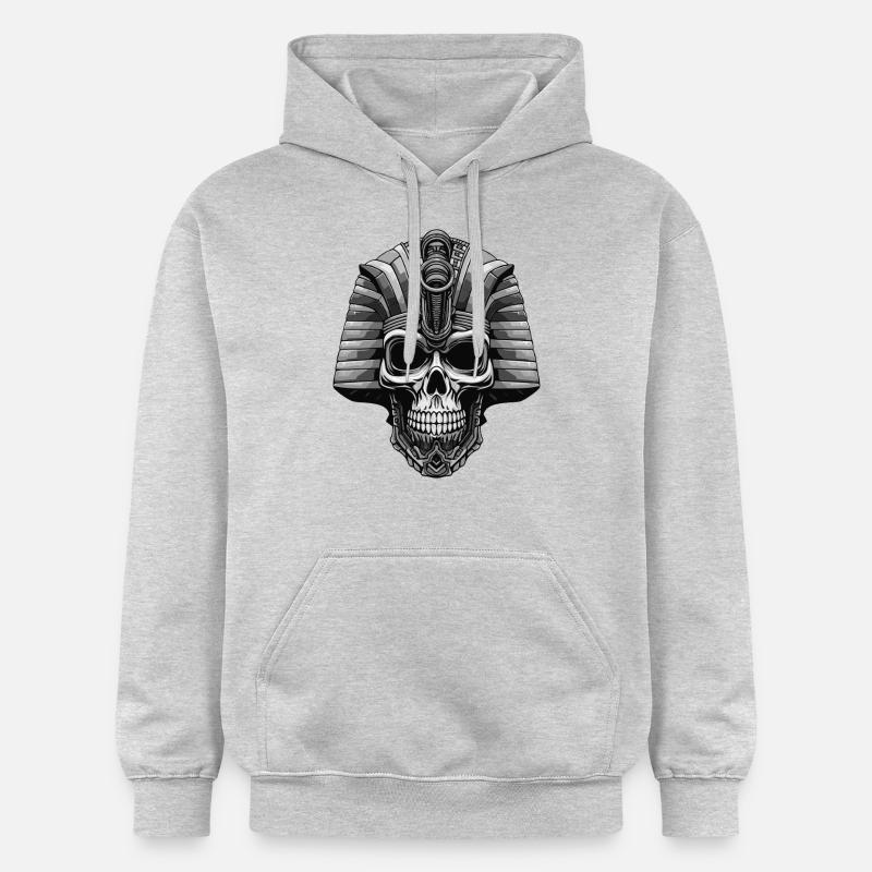 Crâne de pharaon - Sweat à capuche Softstyle® Gildan Unisexe - gris clair chiné
