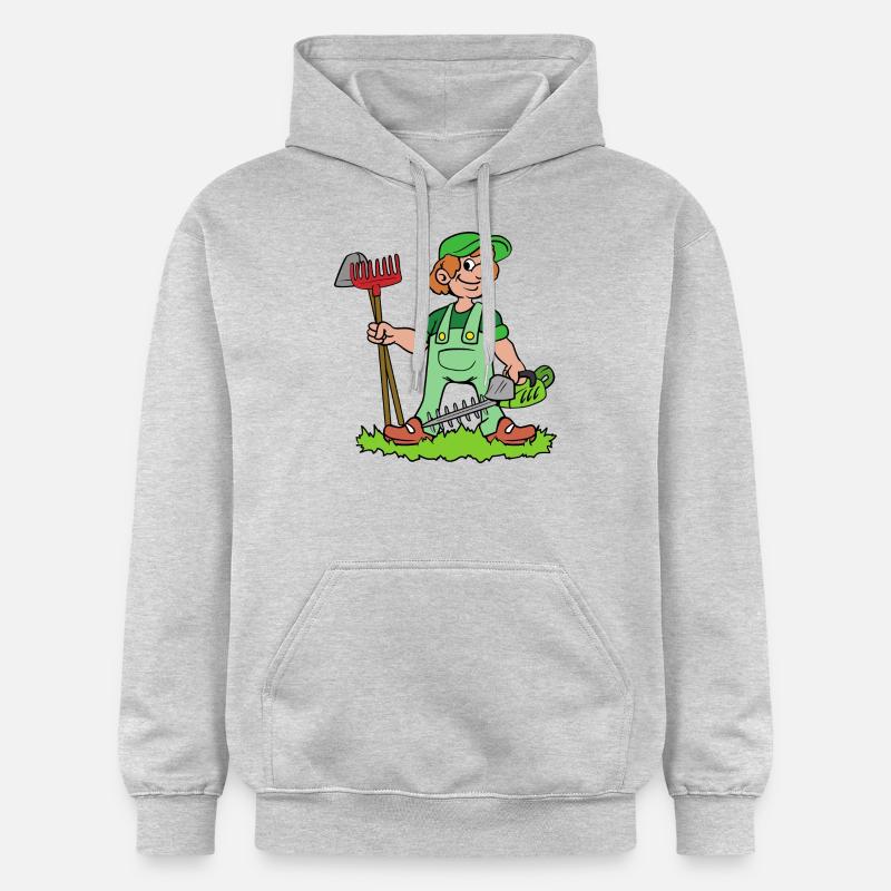 jardinier - Sweat à capuche Softstyle® Gildan Unisexe - gris clair chiné
