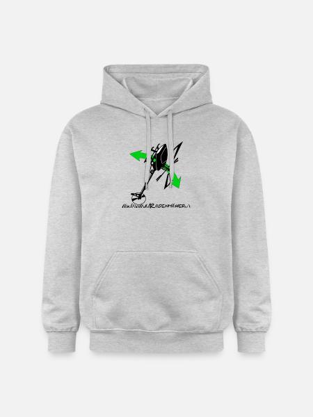 T-Rex Rasenmäher - Gildan Unisex Softstyle® Midweight Hoodie - Hellgrau meliert