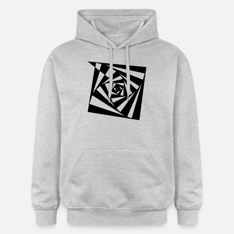 Spirale Tribe illusion psychédélique - Sweat à capuche Softstyle® Gildan Unisexe - gris clair chiné