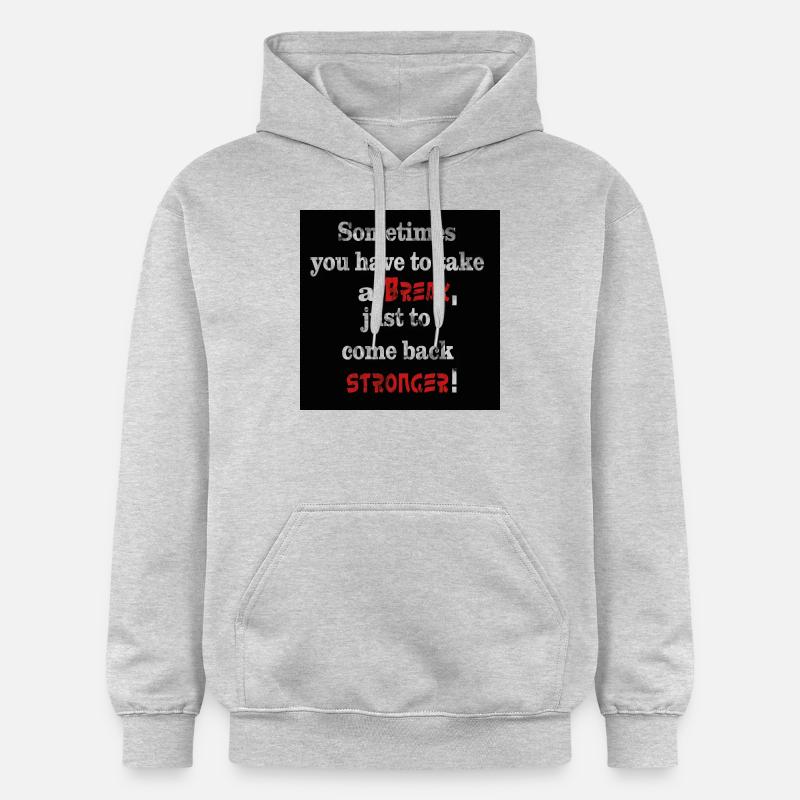 Faites une pause - Sweat à capuche Softstyle® Gildan Unisexe - gris clair chiné