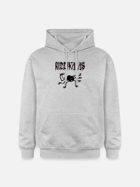 Spider with roller skates - Gildan Unisex Softstyle® Midweight Hoodie - light heather grey