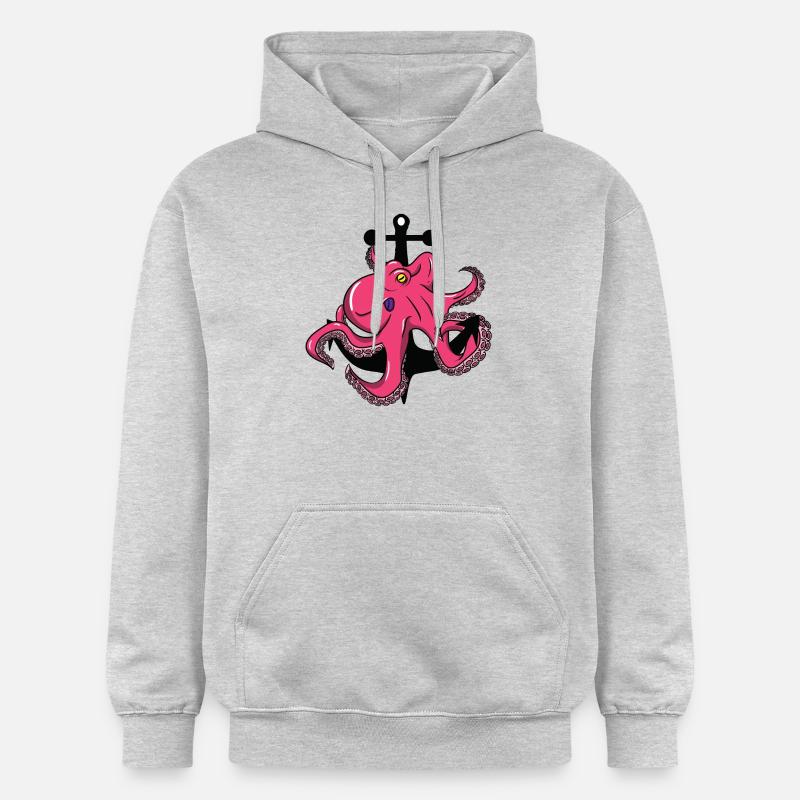 Octopus - octopus - ancre - Sweat à capuche Softstyle® Gildan Unisexe - gris clair chiné