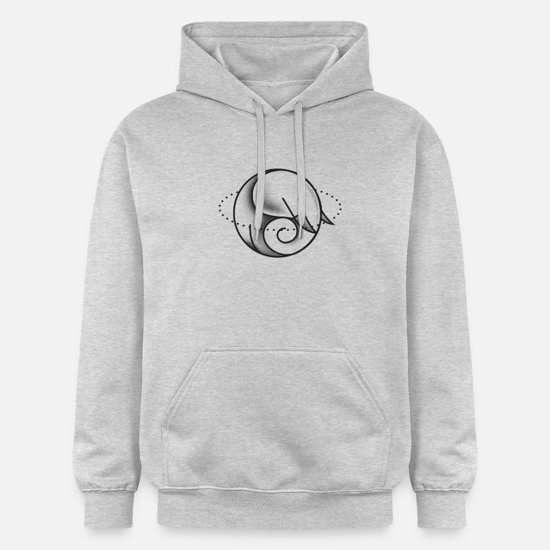 Éléphant mignon cercle gris - Sweat à capuche Softstyle® Gildan Unisexe - gris clair chiné