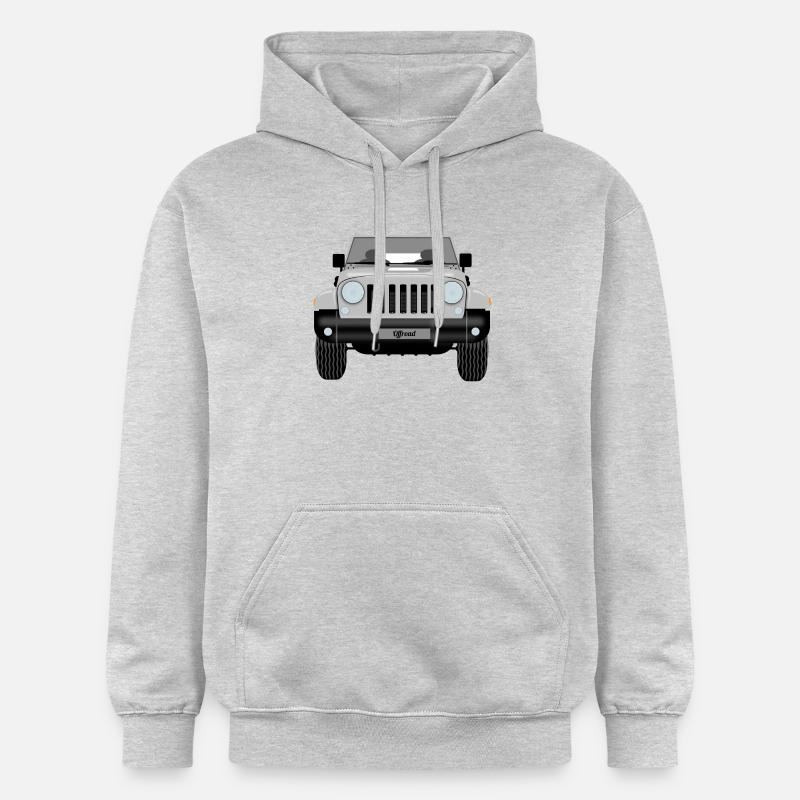 Jeep silver - Sweat à capuche Softstyle® Gildan Unisexe - gris clair chiné