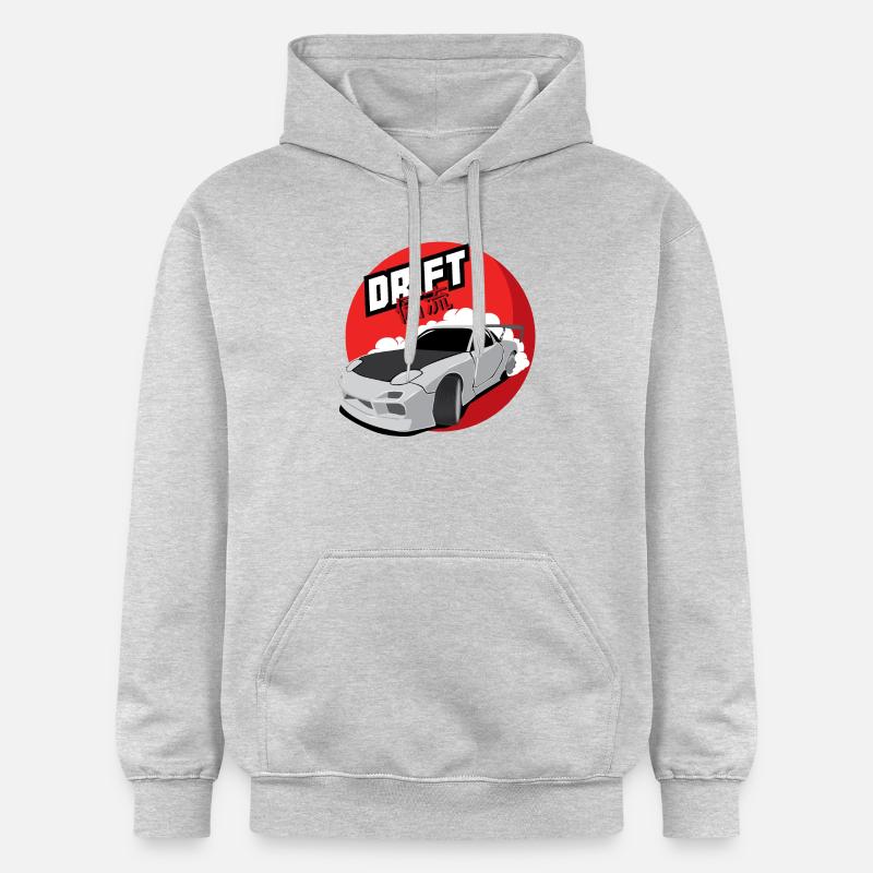 RX7 Drift - Sweat à capuche Softstyle® Gildan Unisexe - gris clair chiné