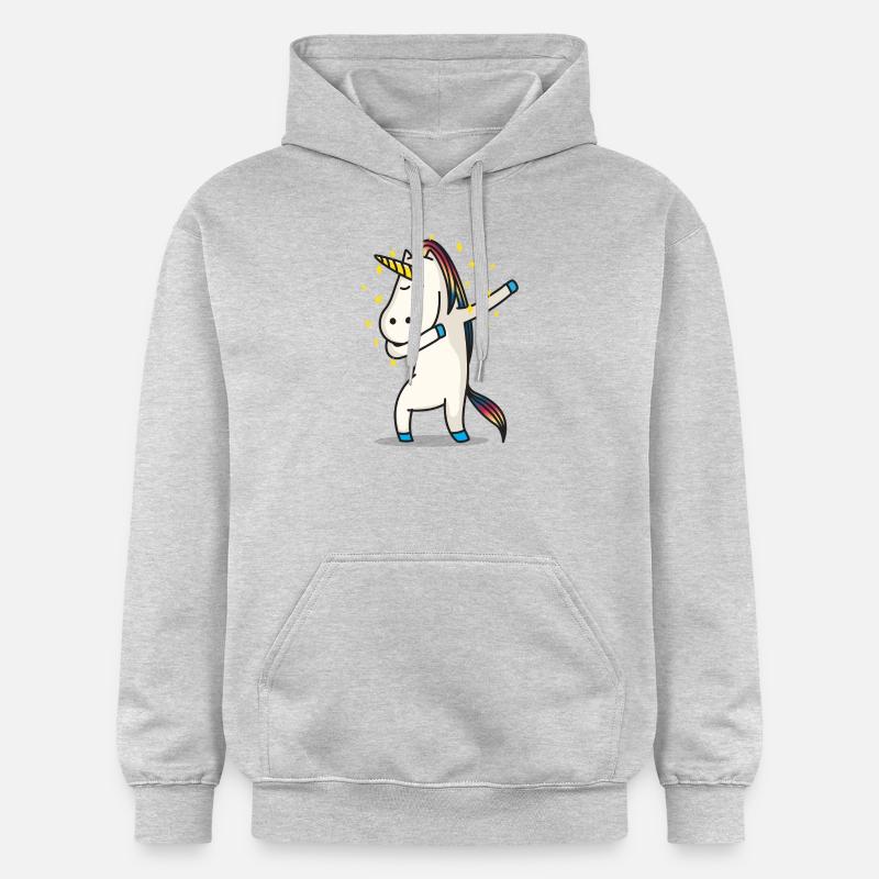 Unicorn Dab - Sweat à capuche Softstyle® Gildan Unisexe - gris clair chiné