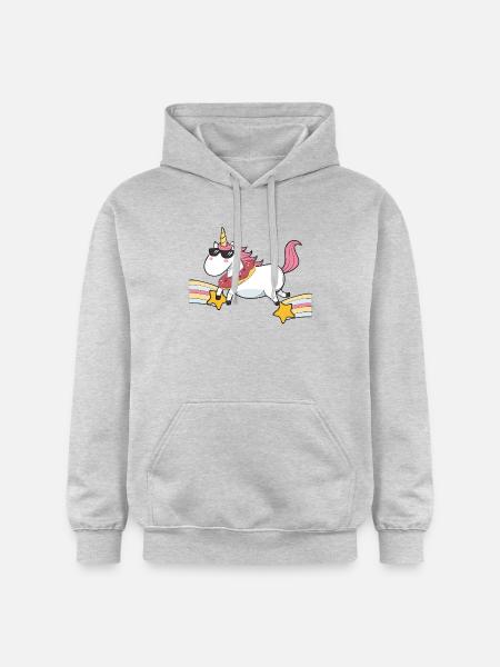 Flying unicorn - Gildan Unisex Softstyle® Midweight Hoodie - light heather grey
