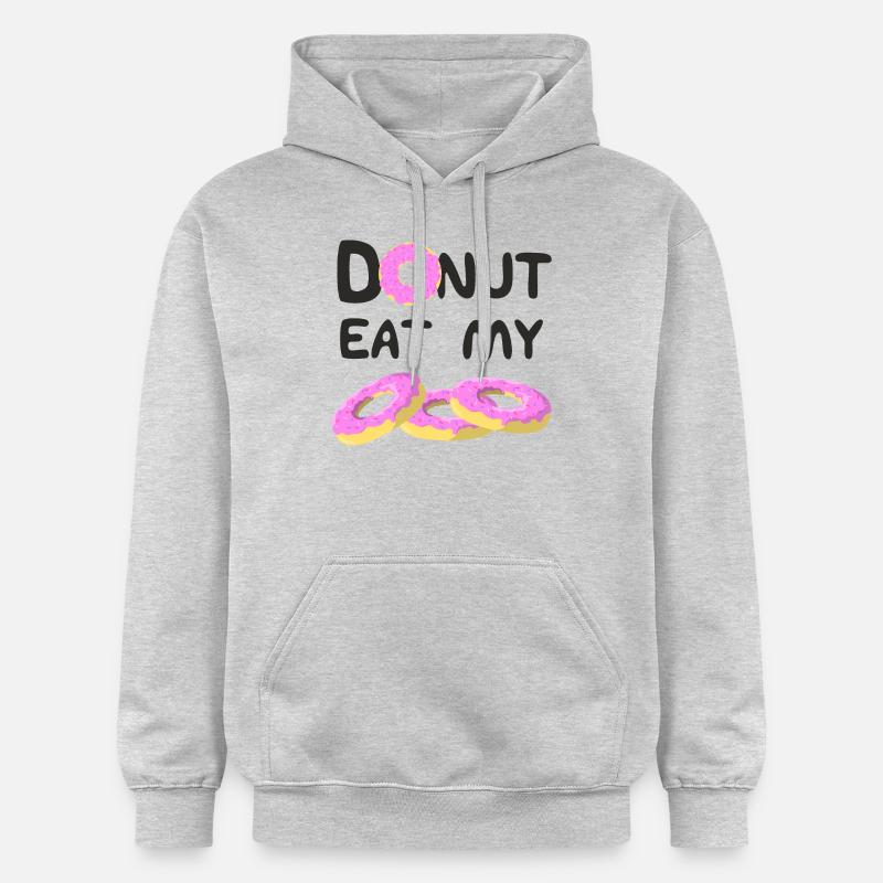 Ne mange pas mes beignets! - Sweat à capuche Softstyle® Gildan Unisexe - gris clair chiné