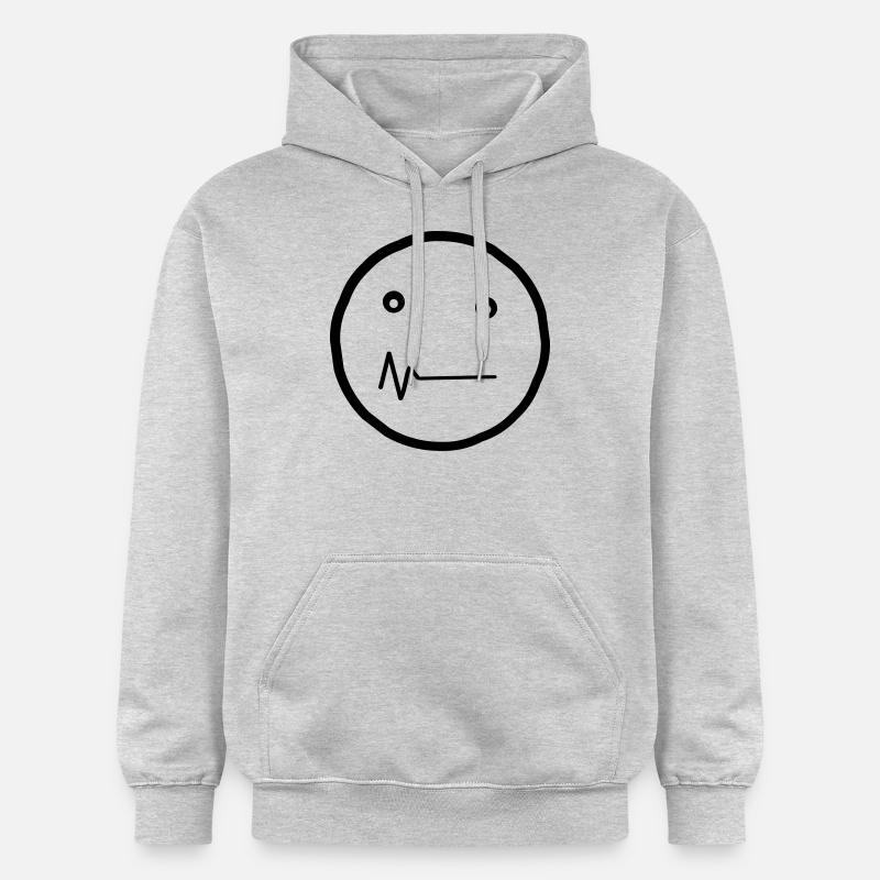 Detrill Smiley - Sweat à capuche Softstyle® Gildan Unisexe - gris clair chiné