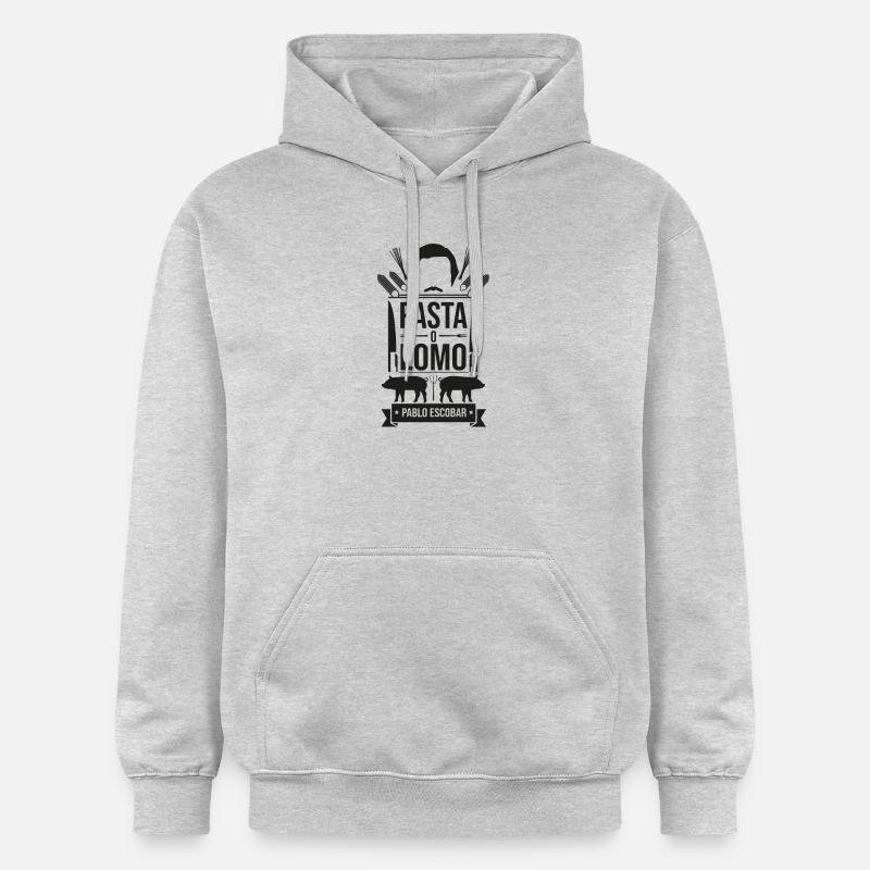 NUDELN ODER SCHWARZE LENDE - Gildan Unisex Softstyle® Midweight Hoodie - Hellgrau meliert