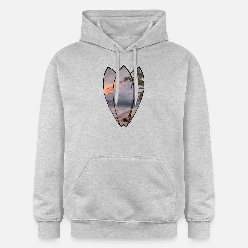 surf - Sweat à capuche Softstyle® Gildan Unisexe - gris clair chiné