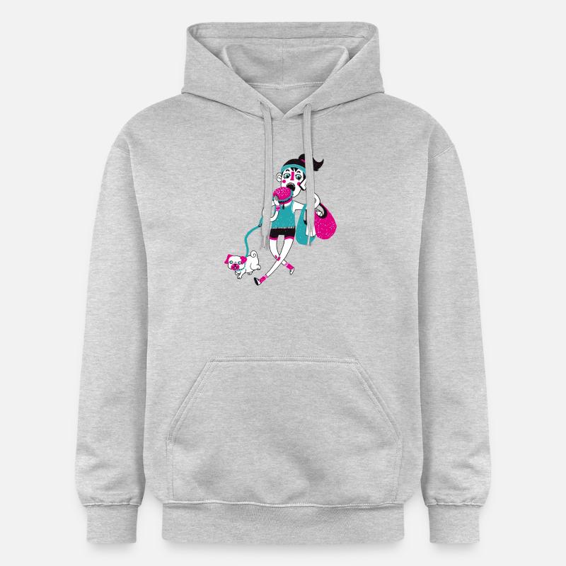 Multi-tâches - Sweat à capuche Softstyle® Gildan Unisexe - gris clair chiné