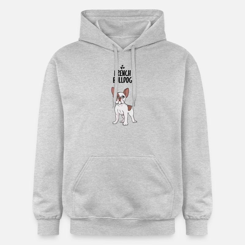 Bouledogue français - Sweat à capuche Softstyle® Gildan Unisexe - gris clair chiné