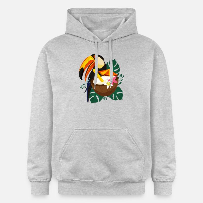 toucan - Sweat à capuche Softstyle® Gildan Unisexe - gris clair chiné
