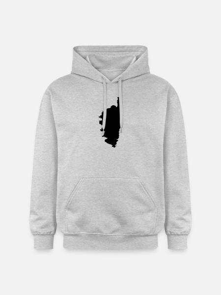 Korsika - Gildan Unisex Softstyle® Midweight Hoodie - Hellgrau meliert