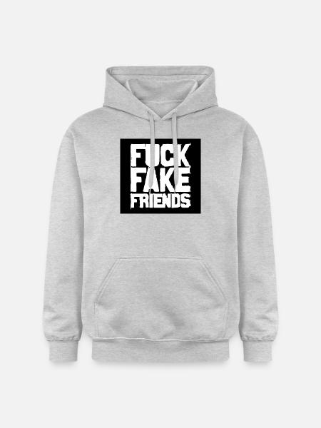 FUCK - Gildan Unisex Softstyle® Midweight Hoodie - light heather grey