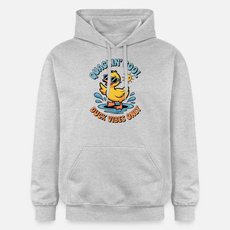 Design de canard mignon - Sweat à capuche Softstyle® Gildan Unisexe - gris clair chiné