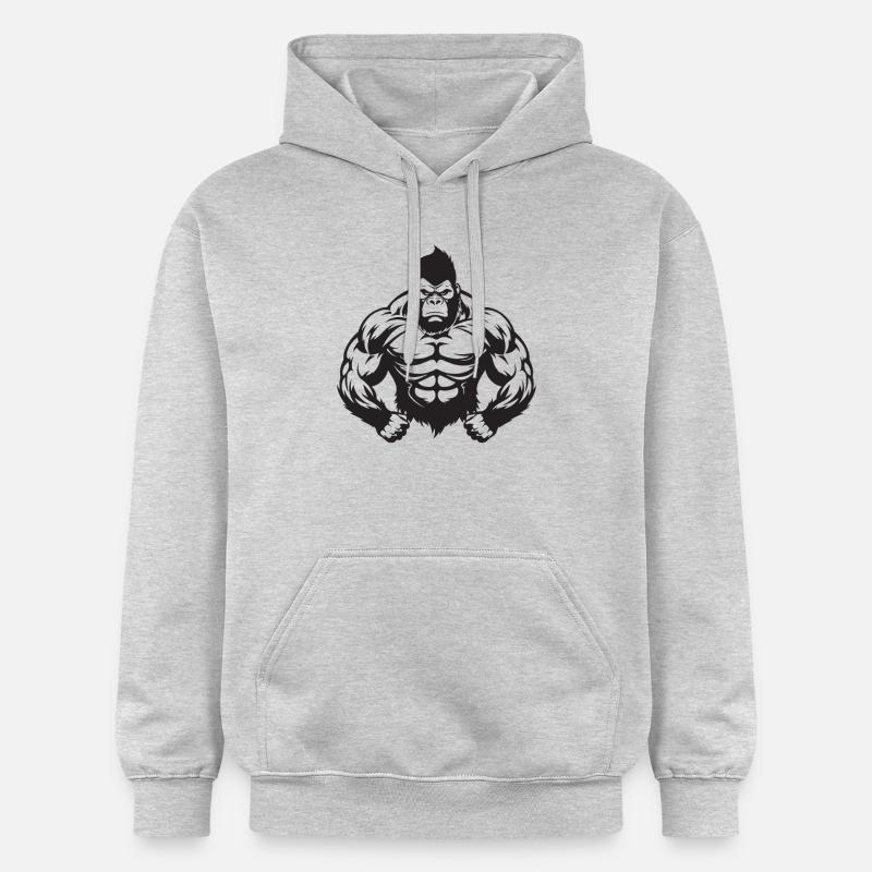 Muscles de gorille - Sweat à capuche Softstyle® Gildan Unisexe - gris clair chiné