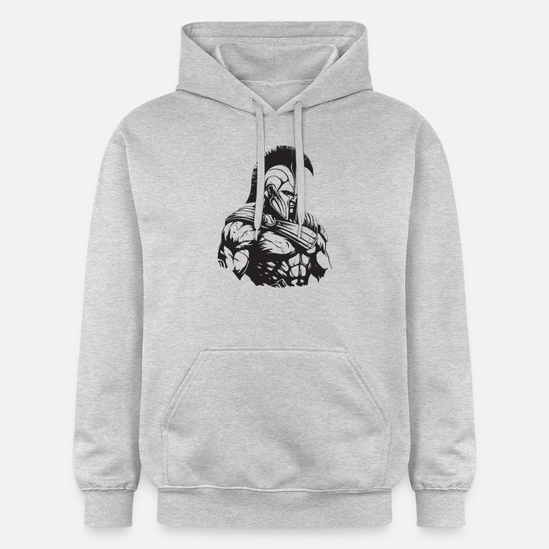 Spartan Gladiator Musculation - Sweat à capuche Softstyle® Gildan Unisexe - gris clair chiné