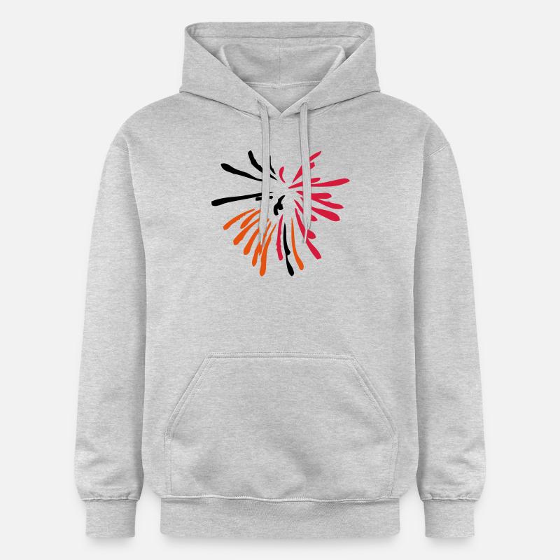 feu artistique musicale - Sweat à capuche Softstyle® Gildan Unisexe - gris clair chiné